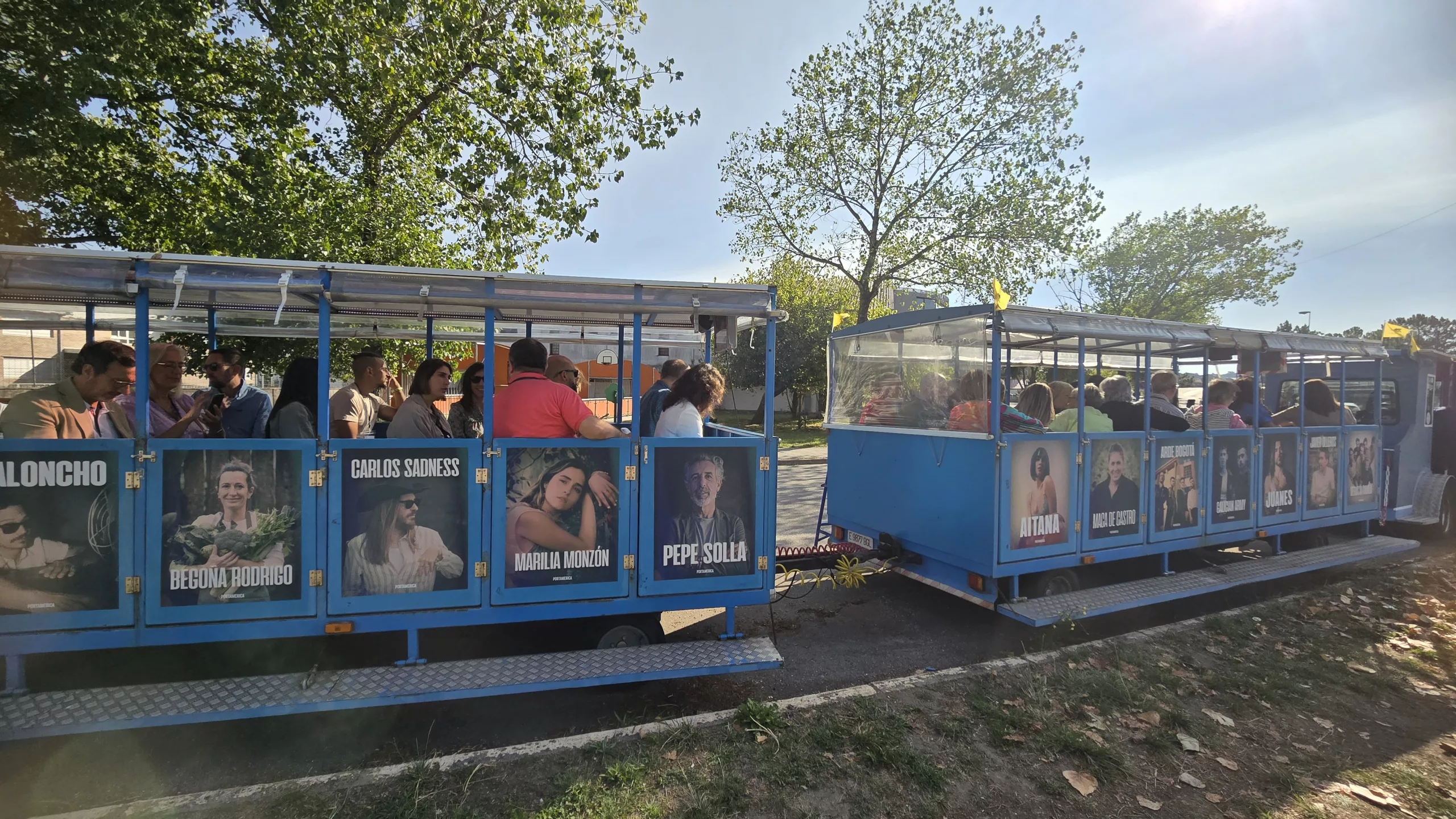 XII Xuntanza Bloggers Gastronómicos de Galicia paseo en Chiquitren Vilanova de Arousa