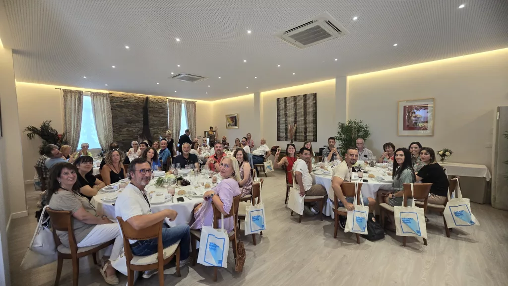 Comida de la XII Xuntanza Bloggers Gastronómicos de Galicia en Bodegas Granbazán en Vilanova de Arousa